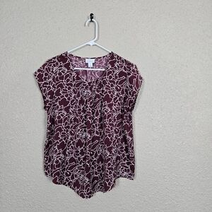 Liz Claiborne Womens Plum Sleeveless Blouse Size Large New #2A6088